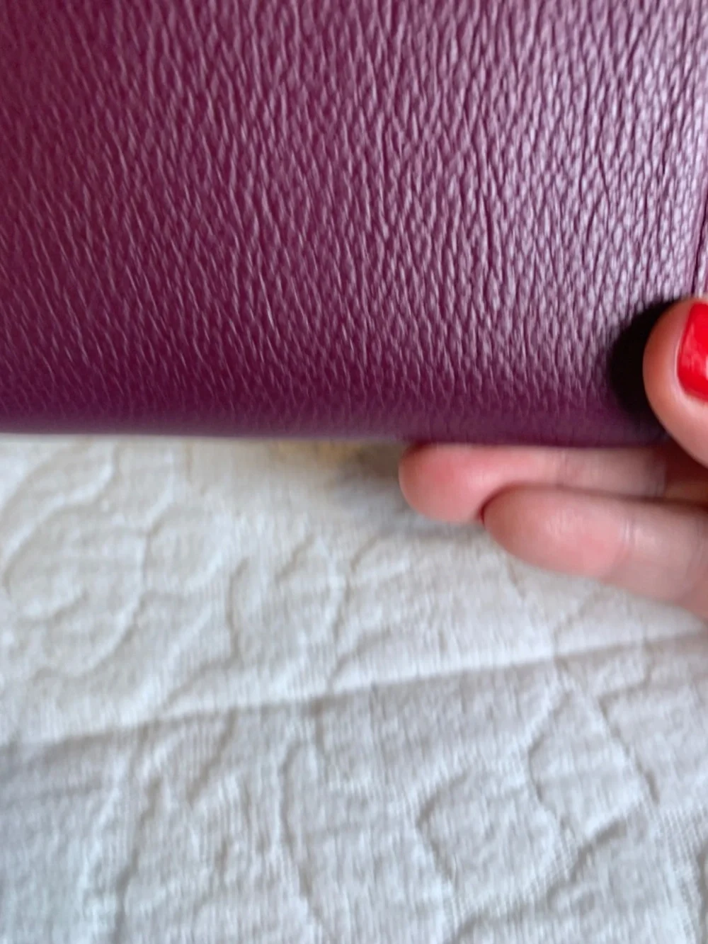 Furla-plum colored leather mini wallet NWT - Picture 5 of 11